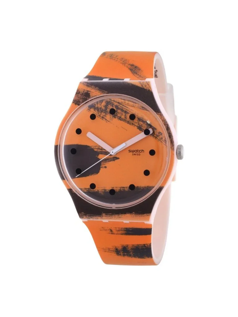 NWT Swatch Barns-Graham's Orange And Red On Pink Quartz Watch